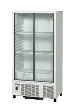 【新品/製造会社直送】 ホシザキ 小っちゃい冷蔵陳列棚 SSB-70DT 横すべり扉手合い 206L 幅700×奥ふかさ450×高さ1410(粍) ワット数/単相100V