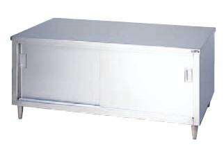 【新品/製造会社直送】マルゼン 膳立て台・引戸付(ステンレス鋼戸) SUS304 BHX-159W(両面式)(うしろ側かばい立てなし) 幅1500×奥ふかさ900×高さ800(粍)