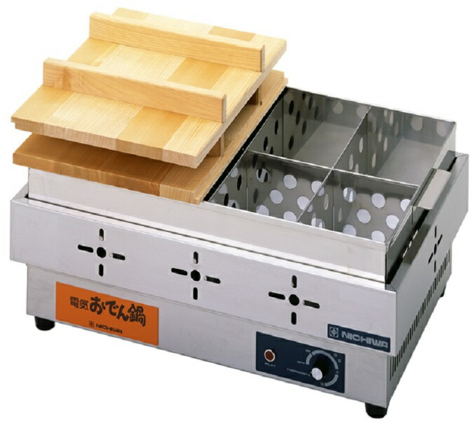 【新品/製造会社直送】ニチワ電機 灯し火おでん鍋 EOK-8N2 8ツ切 気温調節するサーモスタット 1350W 製造会社引きうける付