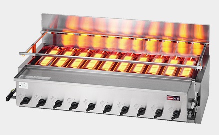 A◇業務用赤外線ガスグリラー Rinnai(リンナイ)RGA-410B 串焼き リンナイ リンナイ ガス赤外線グリラー RGA-410B（A） 荒磯10号