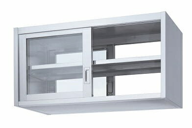 【新品/メーカー直送】シンコー 吊戸棚 HGW型(両面ガラス戸) SUS430 HGW60-15060 幅1500×奥行600×高さ600(mm)