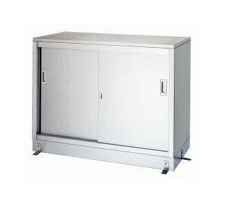 【新品/メーカー直送】シンコー 保管庫(ベース付) L型(ステンレス戸)1段式 SUS430 L-12060 幅1200×奥行600×高さ950(mm)