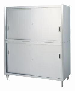 【新品/メーカー直送】シンコー 保管庫(アジャスト付) VA型(上下ステンレス戸)2段式 SUS430 VA-18060 幅1800×奥行600×高さ1750(mm)