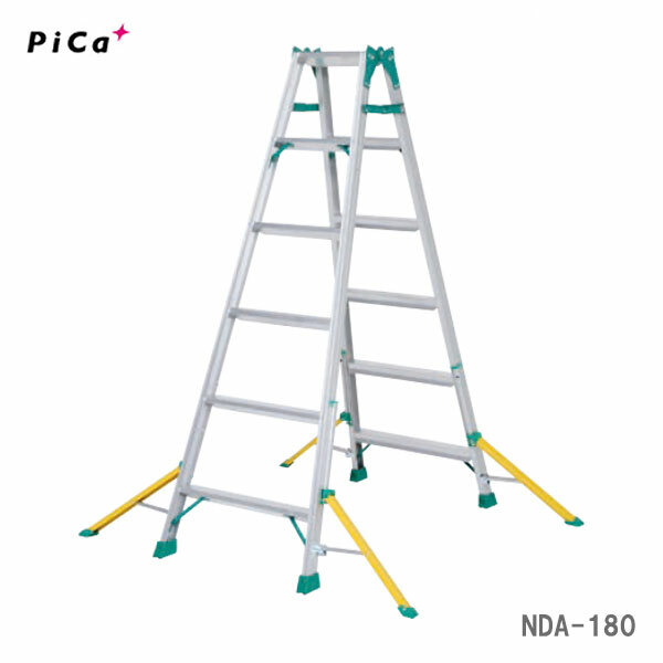 【代引不可】〈ピカ〉アウトリガー付き はしご兼用脚立 NDA-180 【大型・重量物・長物】事前お問い合わせ品|プロ工具のJapan-Tool 店