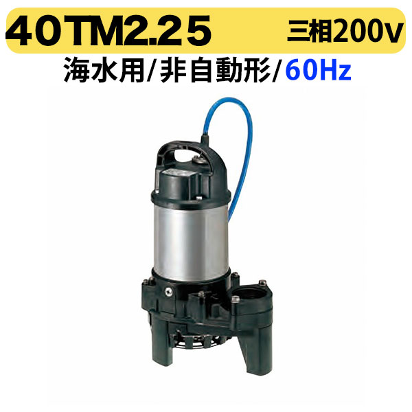 【海水用】〈ツルミ〉海水用水中チタンポンプ　40TM2.25 60Hz