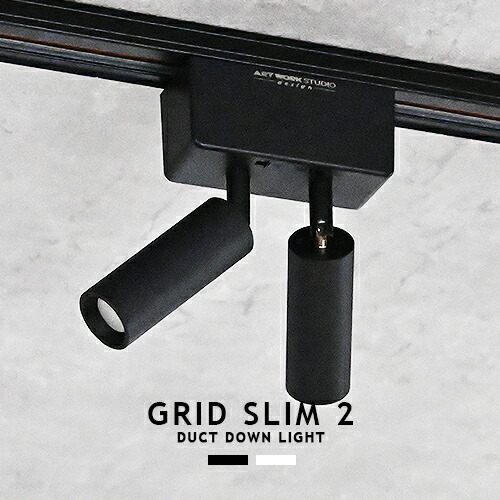 GRID SLIM 2 DUCT DOWN LIGHT グリッドスリム1ダクトダウンライト ARTWORKSTUDIO AW-0647 LED内蔵 ダクトレール専用 スポットライト 調色3段階切替 電球色 温白色 昼白色 調光3段階 ライティングレール専用 おしゃれ 照明 モダン オフィス ホワイト ブラック(CP4(PX10|ジャパンブリッジ