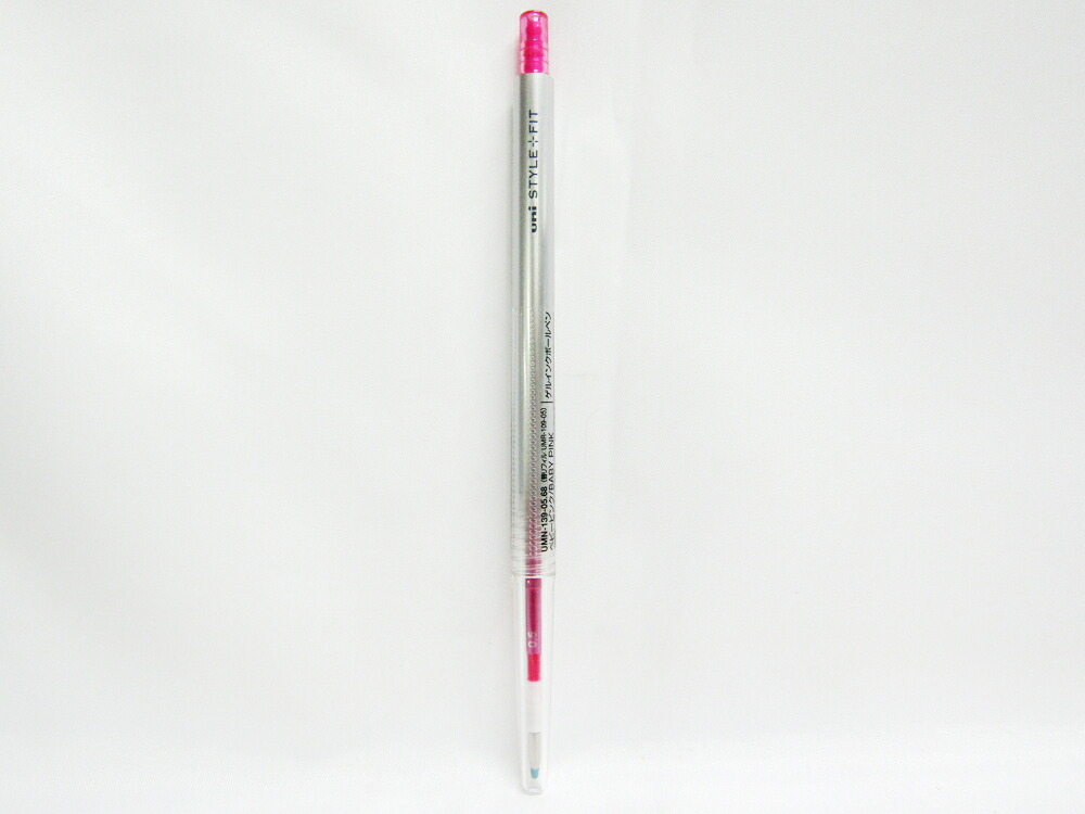 ゲルインクボールペン スタイルフィット ノック式単色ホルダー リフィル付き 0.5mm ベビーピンク UMN13905.68 | 文具 文房具 オフィス用品 事務用品 日用品 ステーショナリー 業務用 就職 職場