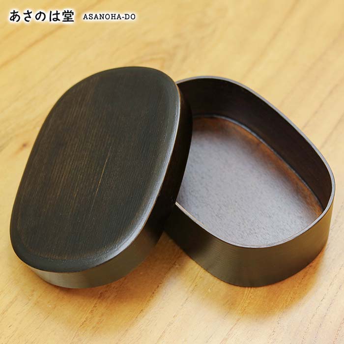 越前漆器 弁当箱 | 直右ヱ門 曲げわっぱ弁当箱 | 中 | 土直漆器｜あさのは堂