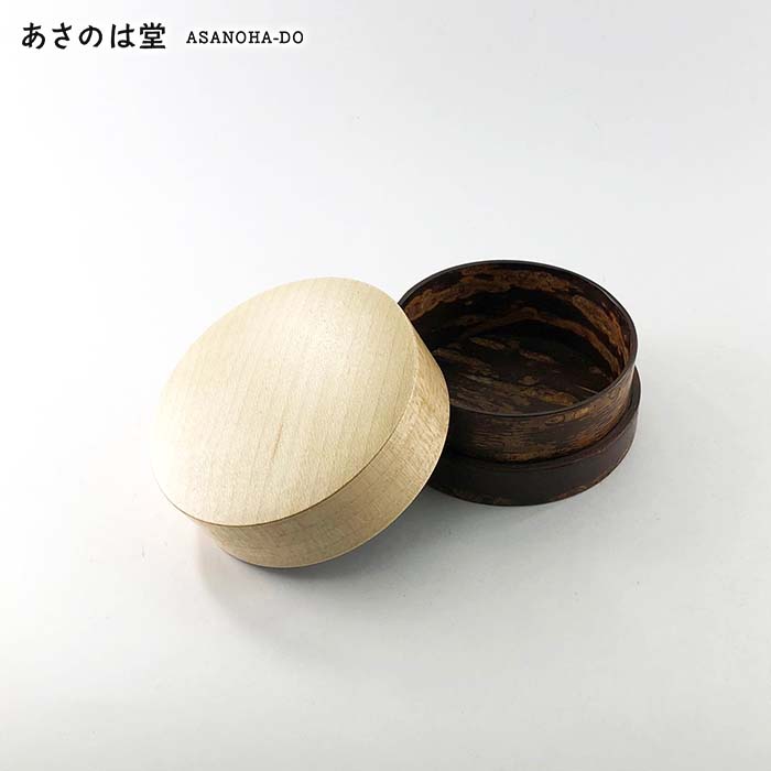 樺細工 菓子入 | 輪筒2色菓子入 | かえで | 角館伝四郎