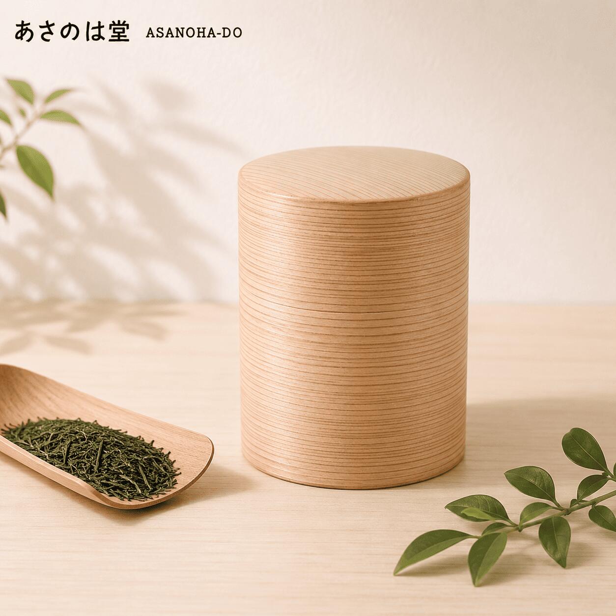 大館曲げわっぱ 茶筒 | 秋田杉 | 曲げ茶筒総曲100ｇ | 大館工芸社｜あさのは堂 7,810円