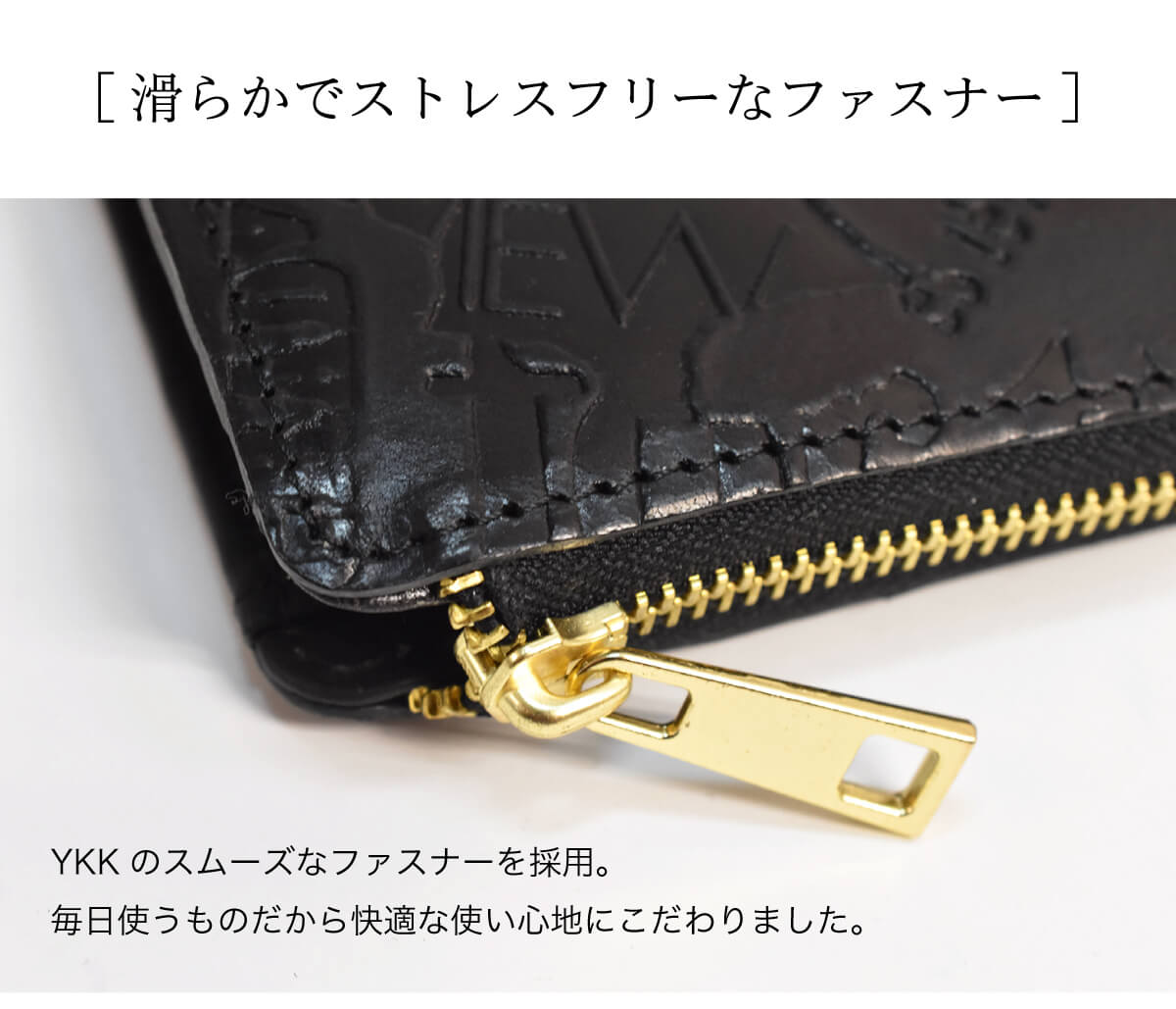 楽天市場 長財布 ブエブロレザー 型押し 日本製 国産 L字ファスナー 財布 メンズ レディース 馬革 牛革 高級 英字 お洒落 ゴールド ブラック タッセル 装飾 個性的 カード入れ 札仕切り 父の日 Japan Factory