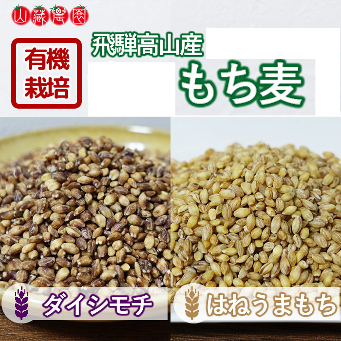 有機栽培 もち麦 <br>ダイシモチ 2kg <br>はねうまも 2kg <br>1袋(400g)  X 10 　計4kgセット<br>有機 健康 ダイエット