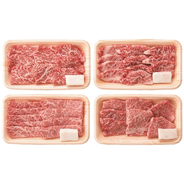 お中元 夏ギフト 松阪牛 肉 和牛 ギフト 焼肉 焼き肉 人気部位 4種 食べ比べ セット 詰め合わせ 国産 食品 グルメ 食べ物 内祝い お返し 出産内祝い 結婚内祝い 結婚祝い 出産祝い 香典返し 快気祝い 引越し 挨拶 お礼 プレゼント 送料無料 RKMBY48-150MA|ジャパンギフト