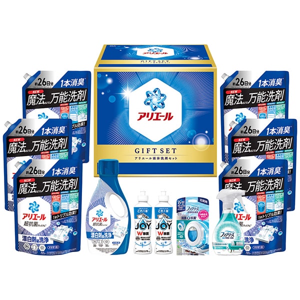 P&G 洗剤 ギフト 洗濯用洗剤 液体洗剤 衣類洗剤 食器用洗剤 アリエール 超抗菌 本体 詰め替え JOY ジョイ セット 詰め合わせ 内祝い お返し 出産内祝い 結婚内祝い 結婚祝い 出産祝い 香典返し 快気祝い 引越し 挨拶 お礼 送料無料 PGCG-100F