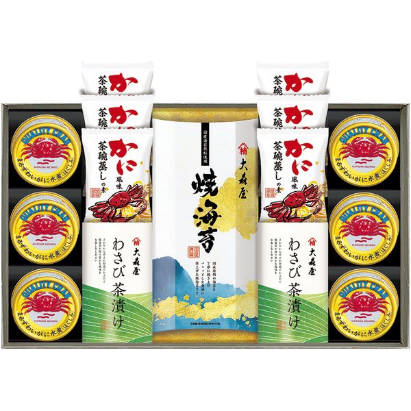 海苔 母の日 ギフト 焼海苔 焼き海苔 わさび茶漬 お茶漬け 蟹缶 かに 鮪 缶詰 セット 詰め合わせ 大森屋 乾物 ご飯のお供 食品 出産 結婚 内祝い お返し 結婚祝い 出産祝い 香典返し 快気祝い 引越し 挨拶 お礼 プレゼント 送料無料 OCR-JO 母の日ギフト2026