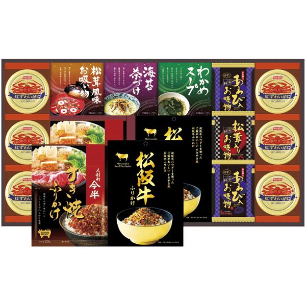 惣菜 母の日 ギフト 人形町今半 松阪牛 すき焼きふりかけ フリーズドライ 吸い物 わかめスープ 蟹缶 セット 詰め合わせ 食品 出産 結婚 内祝い お返し 結婚祝い 出産祝い 香典返し 快気祝い お祝い返し 引越し 挨拶 お礼 プレゼント 送料無料 SY-150 母の日ギフト2026
