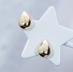 18金ピアス（ドロップ）【6.5mm】