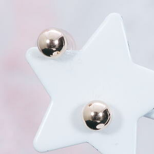 18金ピンクゴールド ピアス（ラウンド）【4mm】