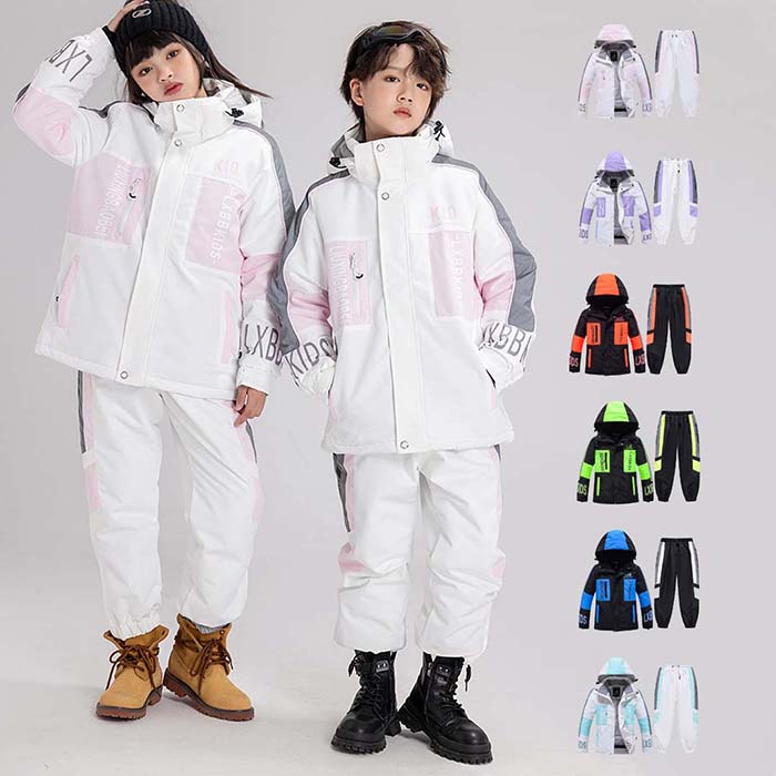 キッズ スキーウェア 女の 男の子 ジャケット パンツ 上下セット 防寒 防水 子供 暖かい ノボウェア スキーウェア 大きいサイズ スノーボードウェア ボードウェア スノボーウェア 可愛い スノボ ウェア 韓国風｜ジャパンSelect