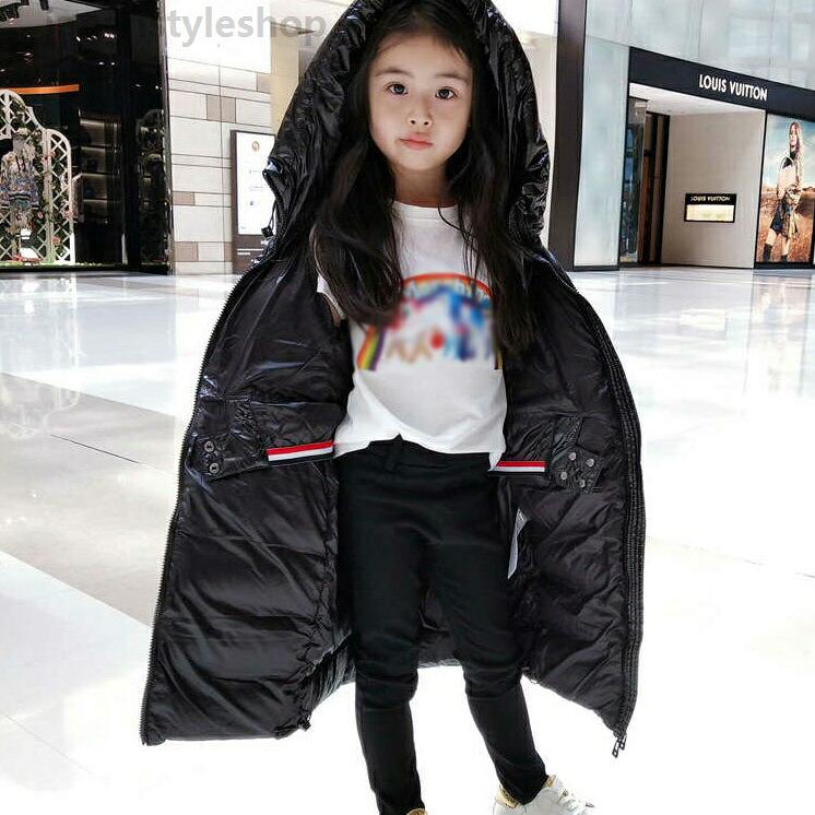 ダウンコート ジャケット 女の子 男の子 キッズ 子供服 フード付き ダウン ブラック 防寒対策 中綿 お出かけ ミディアム 暖かい 厚手コート アウター 男女兼用 冬 冬物 防風防寒 無地 カジュアル ファスナー ジュニア 通学着 ロングコート ゆったり