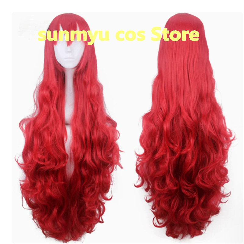 宝石の国　パパラチア コスプレ道具　ウィッグ　赤いウェーブヘア画像