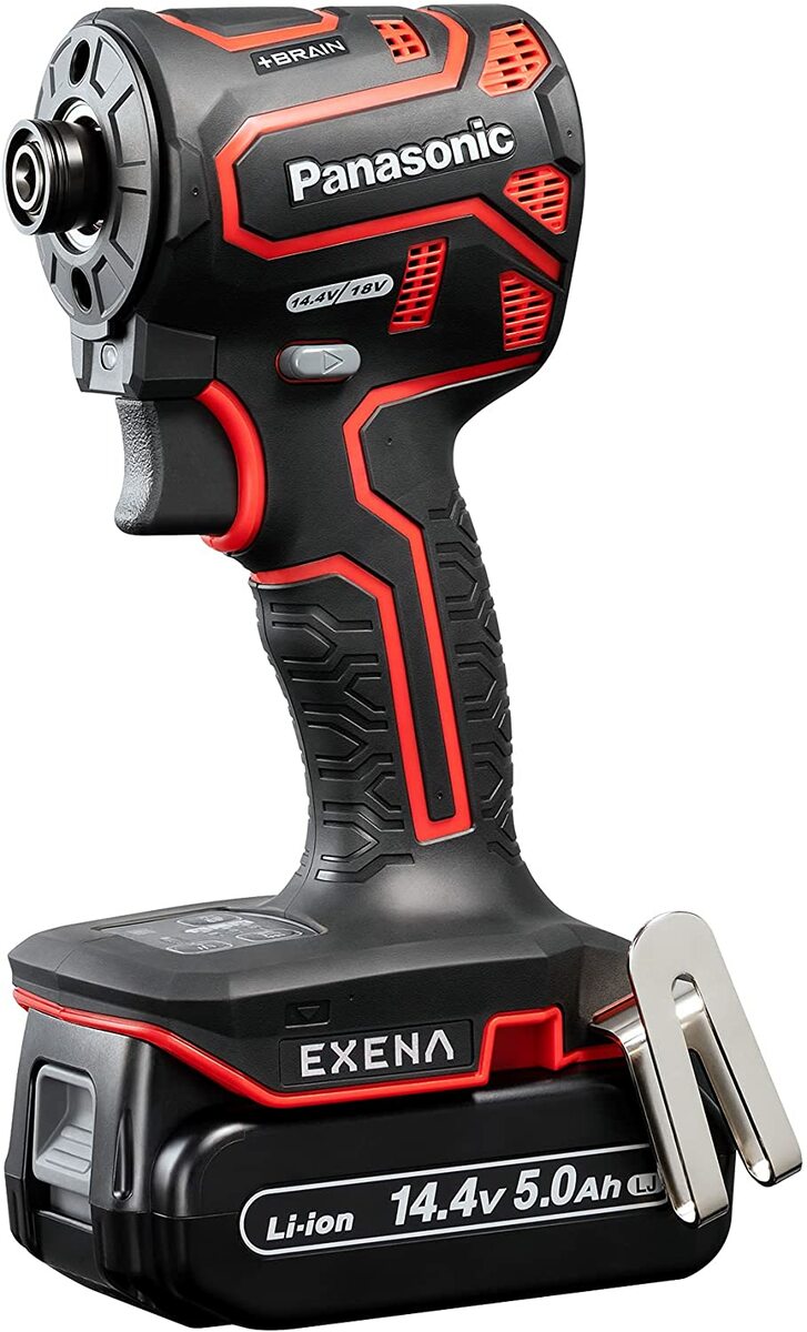 国際ブランド EXENA 充電インパクトドライバー 14.4V5.0Ah電池セット品