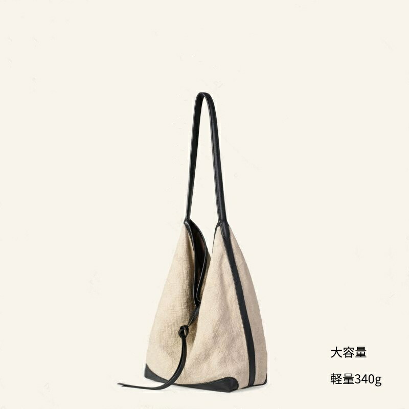 牛皮ハンドルリネントートバッグ リネン  御徒面子  トートバッグ  麻 レディース A4 パウダーコンパクト リネン御徒面子 かばん  自然的  大静電容量 通い 通学 差し上げ物 卒 はいり込む 卒園 入園