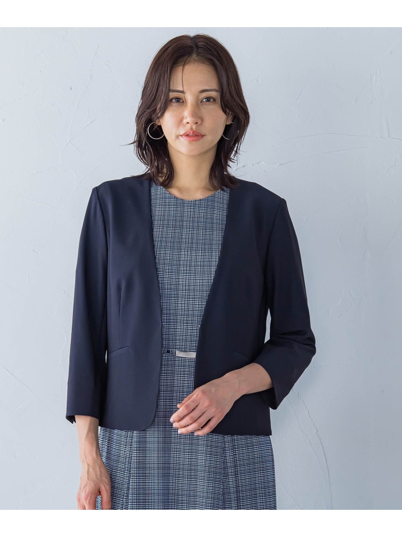 【SALE／20%OFF】トリアセVカラージャケット≪手洗い可能≫ LAUTREAMONT ロートレアモン ジャケット・アウター テーラードジャケット・ブレザー ホワイト ネイビー【RBA_E】【送料無料】[ Fashion]