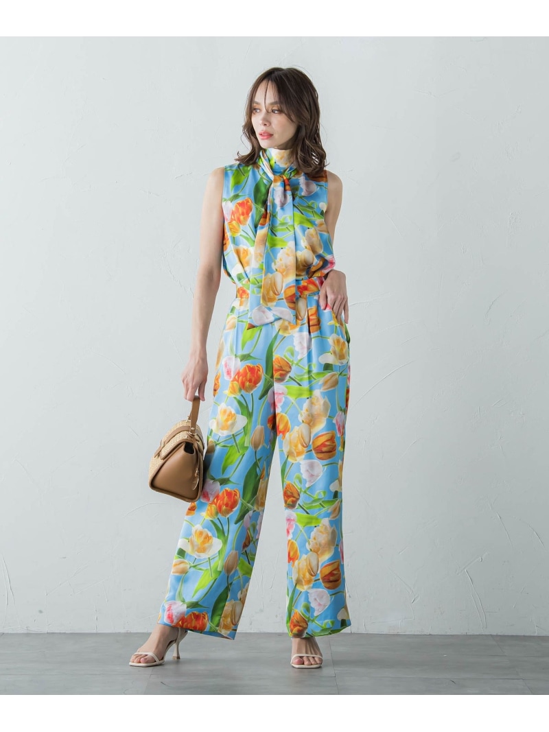 【SALE／50%OFF】【KEITA KAWASAKI * Viaggio Bluコラボ】Blue tulipワイドパンツ Viaggio Blu ビアッジョブルー パンツ その他のパンツ ブルー【RBA_E】【送料無料】[ Fashion]