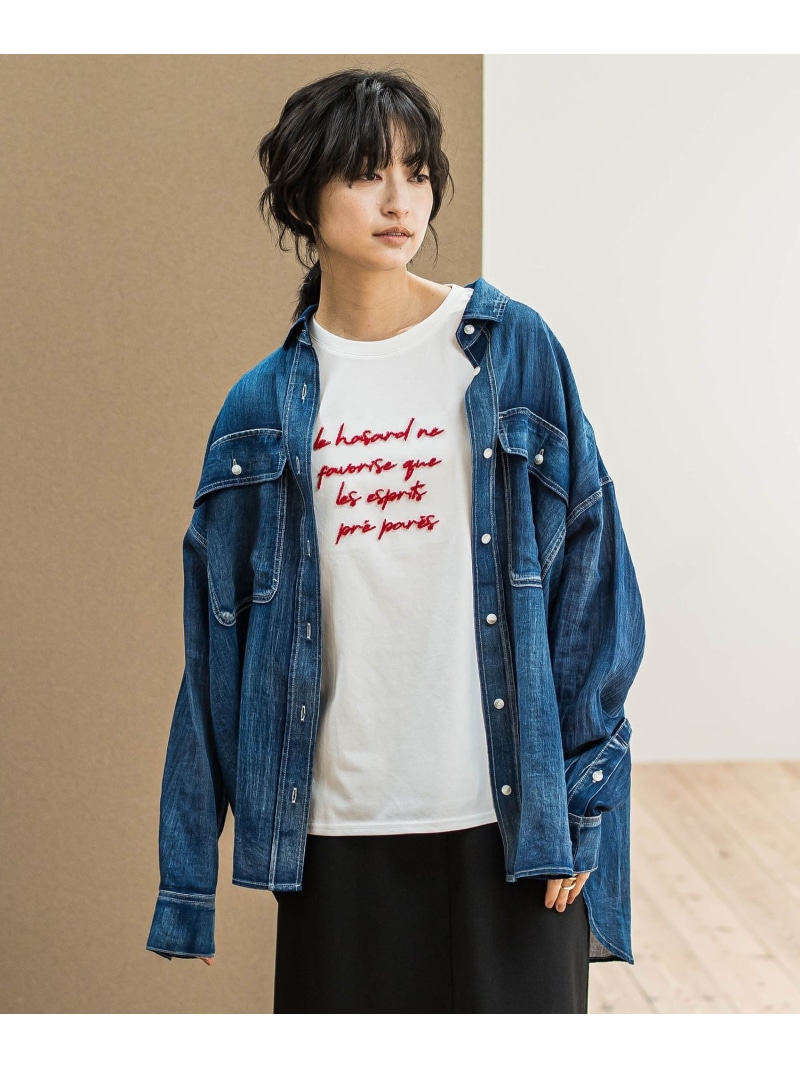 QUEENS COURT / クイーンズコート ストライプノースリシャツ≪手洗い可能≫ クイーンズコート QUEENS COURT ストライプノースリシャツ