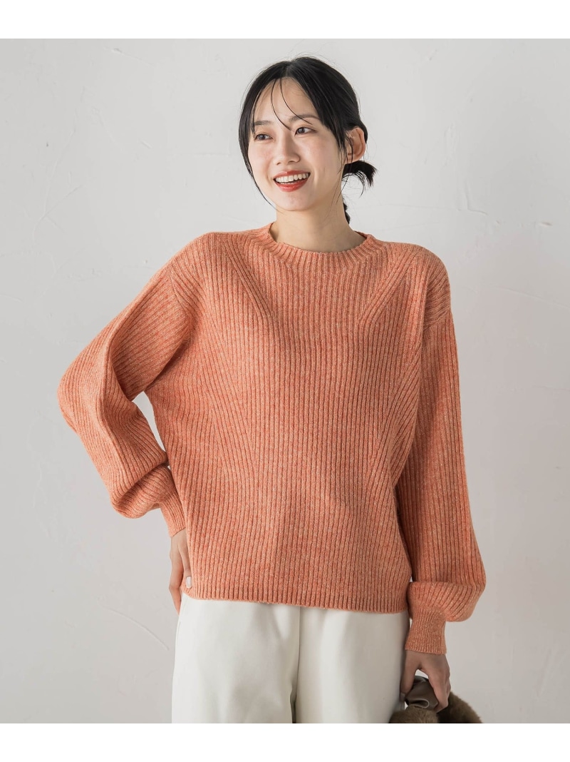 【SALE／30%OFF】【WEB限定カラーあり】ラメボトルネックプルオーバー≪手洗い可能≫ Droite lautreamont ドロワット・ロートレアモン トップス ニット オレンジ ネイビー ブルー【RBA_E】【送料無料】[ Fashion]