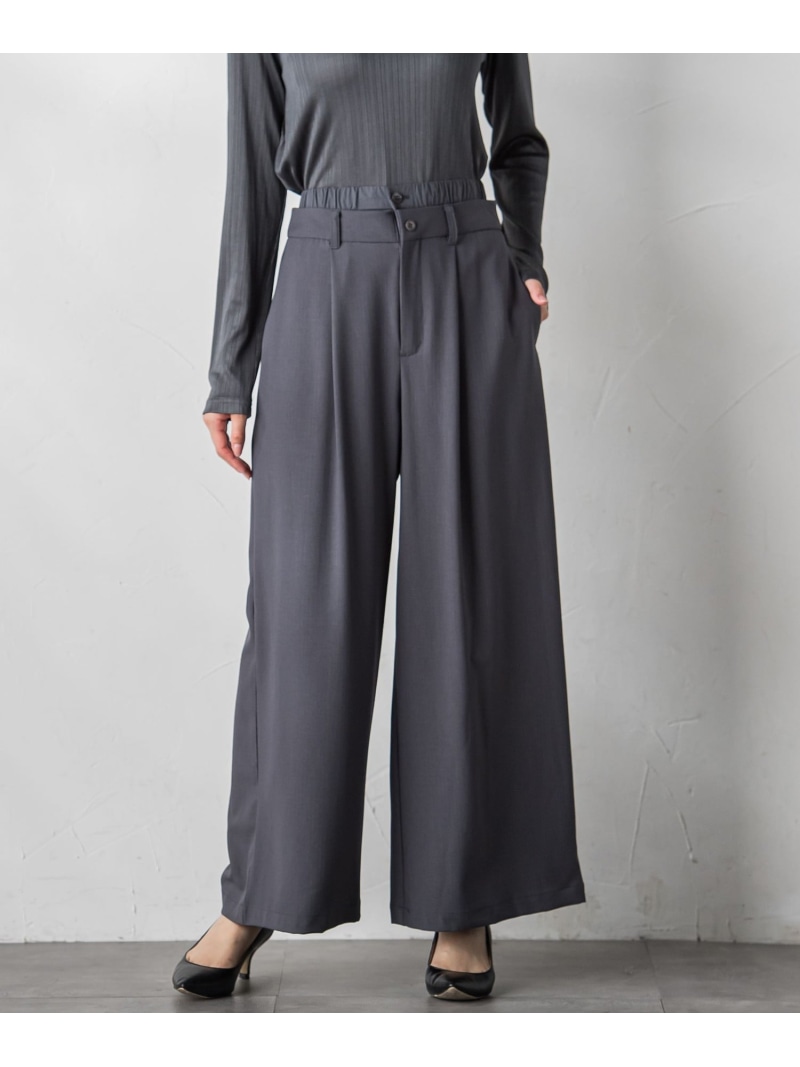 【SALE／50%OFF】【WEB&一部店舗限定】ピンストライプワイドパンツ la.f... ラ・エフ パンツ その他のパンツ ホワイト イエロー グレー【RBA_E】【送料無料】[ Fashion]｜JAVA ONLINE