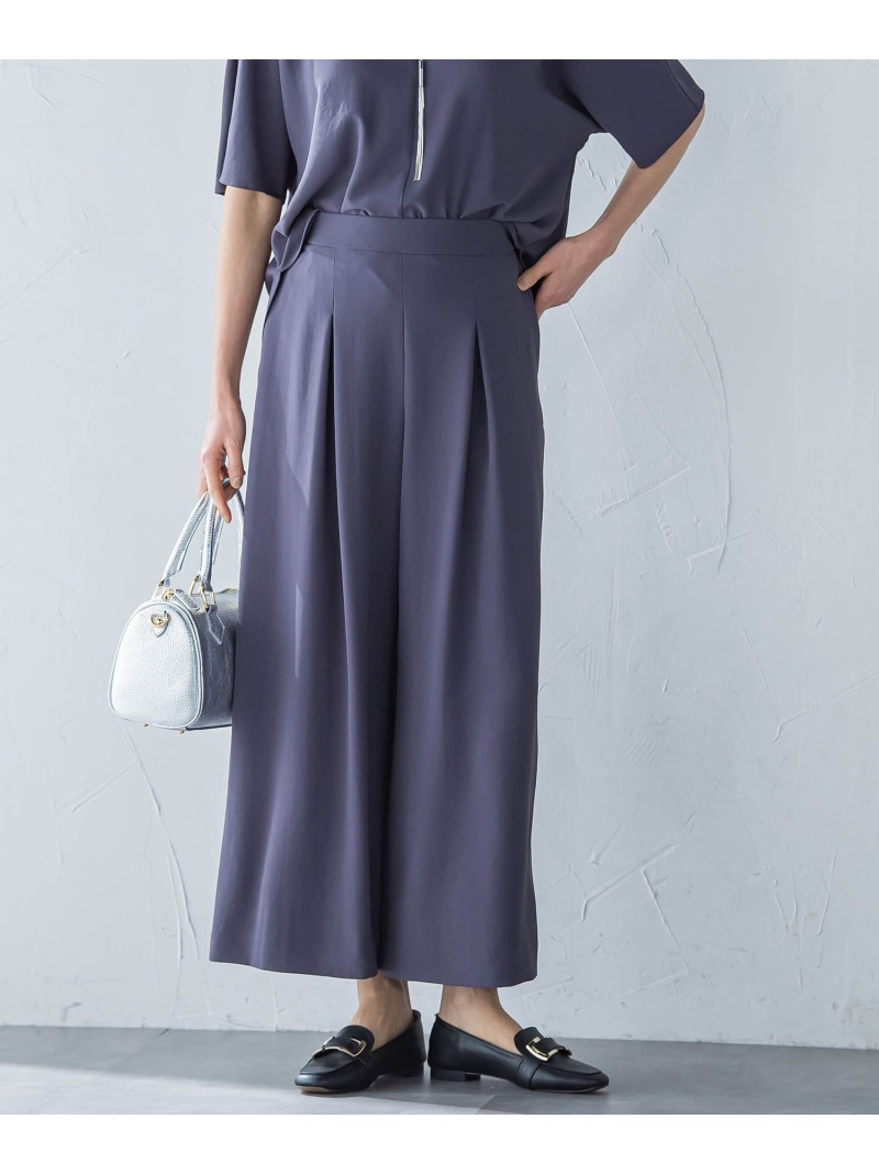 【SALE／30%OFF】【一部店舗限定販売】キレイ*リラックス ガウチョパンツ≪接触冷感/UV/洗濯機で洗える≫ LAUTREAMONT ロートレアモン パンツ その他のパンツ グレー ベージュ ブラック【RBA_E】【送料無料】[ Fashion]
