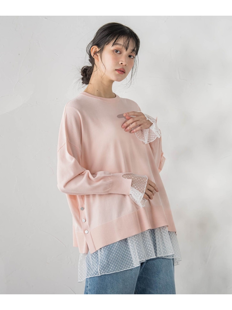 【SALE／40%OFF】サイドボタンニット≪手洗い可能≫ Droite lautreamont ドロワット・ロートレアモン トップス ニット ピンク ホワイト ブラック【RBA_E】【送料無料】[ Fashion]｜JAVA ONLINE 6,653円