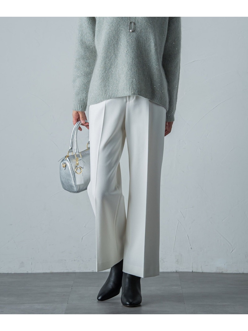 【SALE／30%OFF】【カタログ掲載】両面起毛ストレッチワイドパンツ≪洗える≫ LAUTREAMONT ロートレアモン パンツ その他のパンツ ホワイト ブラック ベージュ グレー【RBA_E】【送料無料】[ Fashion]｜JAVA ONLINE