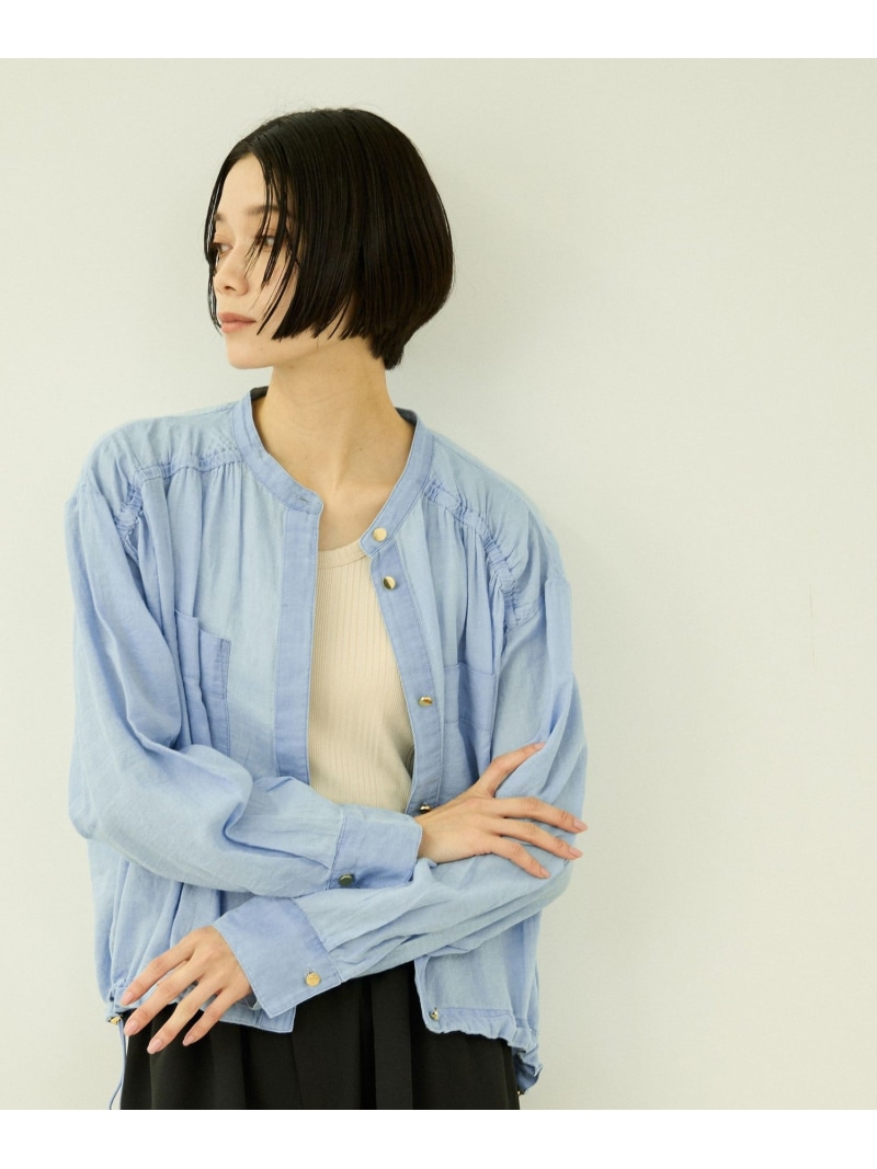 シアーデニム VICKY ビッキー トップス シャツ・ブラウス ブルー ブラック ネイビー【送料無料】[ Fashion]
