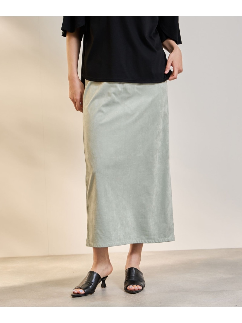 【SALE／10%OFF】ストレッチフェイクスウェードナロースカート ketty ケティ スカート その他のスカート グリーン ブラウン ホワイト【RBA_E】【送料無料】[ Fashion]