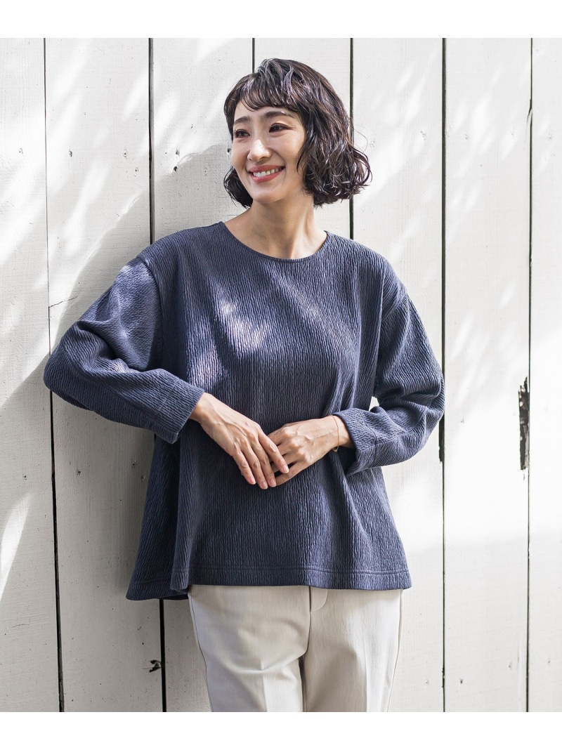 【SALE／40%OFF】つぶつぶジョーゼットカットソー la.f... ラ・エフ トップス カットソー・プルオーバー 薄墨色 赤銅色 白いこと【RBA_E】【貨物輸送無料】[ Fashion]
