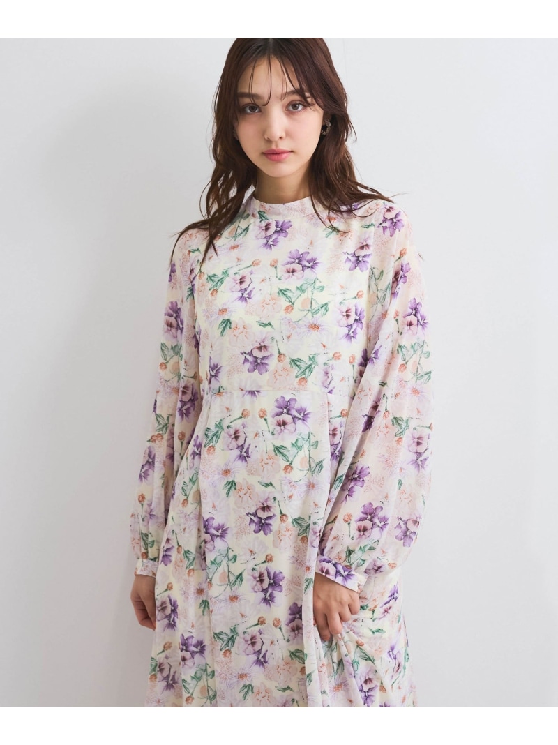 【SALE／50%OFF】フラワーシアーワンピース≪洗い濯ぎ機で洗える≫ QUEENS COURT クイーンズコート 衣裳・御召しもの 衣裳 パープル さくら色 米国海軍【RBA_E】【貨物輸送無料】[ Fashion]