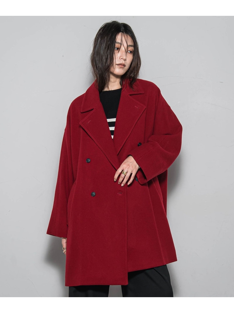 【SALE／20%OFF】ラムウールダブルカラーコート MAYSON GREY メイソングレイ ジャケット・アウター 余分の物のジャケット・アウター 赤いこと 黒いこと【RBA_E】【貨物輸送無料】[ Fashion] レディースファッション-コート・ジャケット