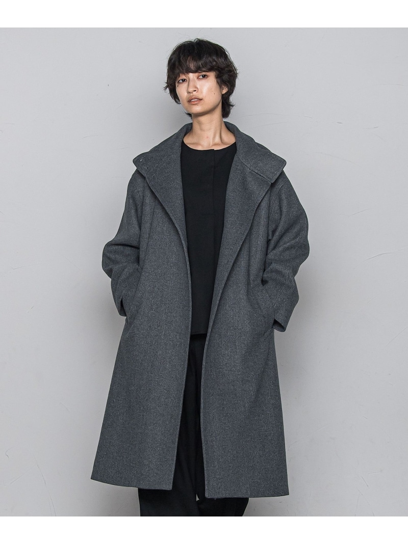 【SALE／20%OFF】ライトジャージメルトンスタンドカラーロングコート MAYSON GREY メイソングレイ ジャケット・アウター その他のジャケット・アウター ブラック ベージュ グレー【RBA_E】【送料無料】[ Fashion]