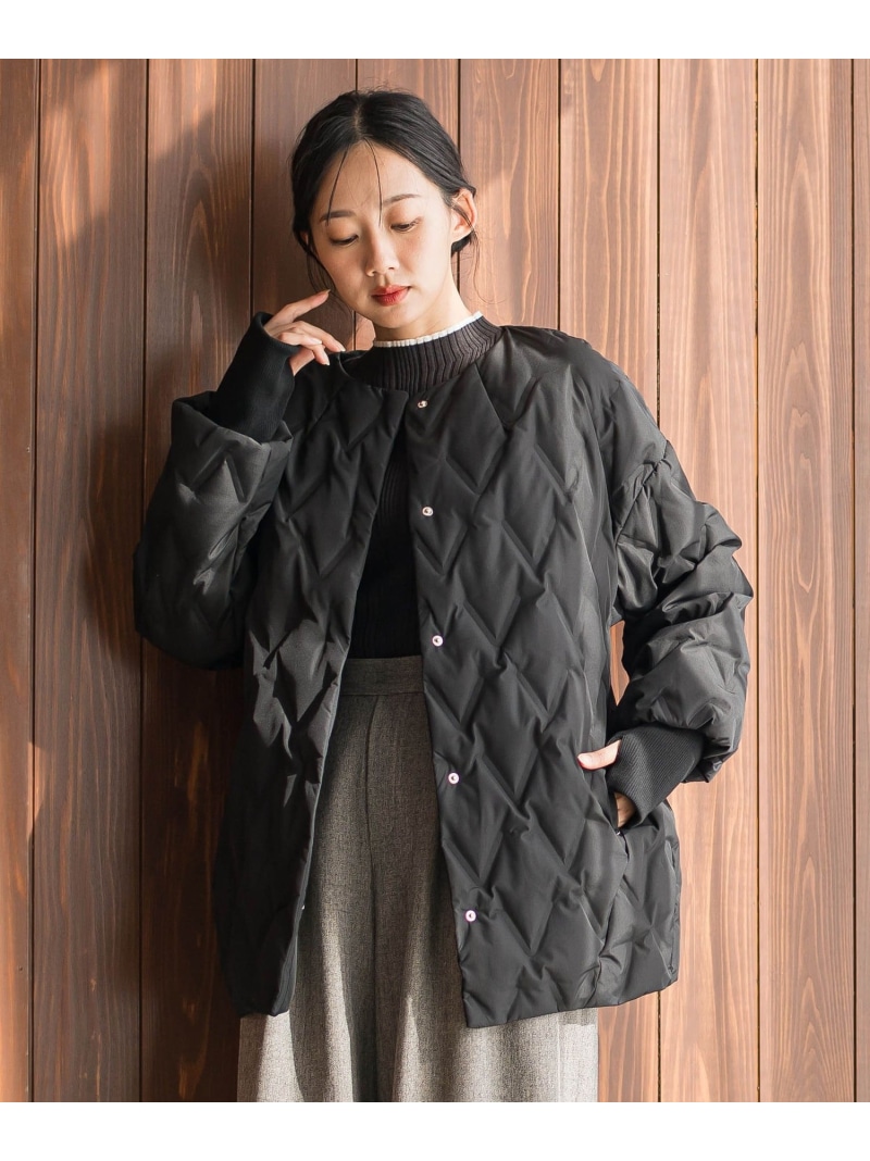 【SALE／15%OFF】ステッチレスダウンコート Droite lautreamont ドロワット・ロートレアモン ジャケット・アウター その他のジャケット・アウター ホワイト ブラック【RBA_E】【送料無料】[ Fashion]