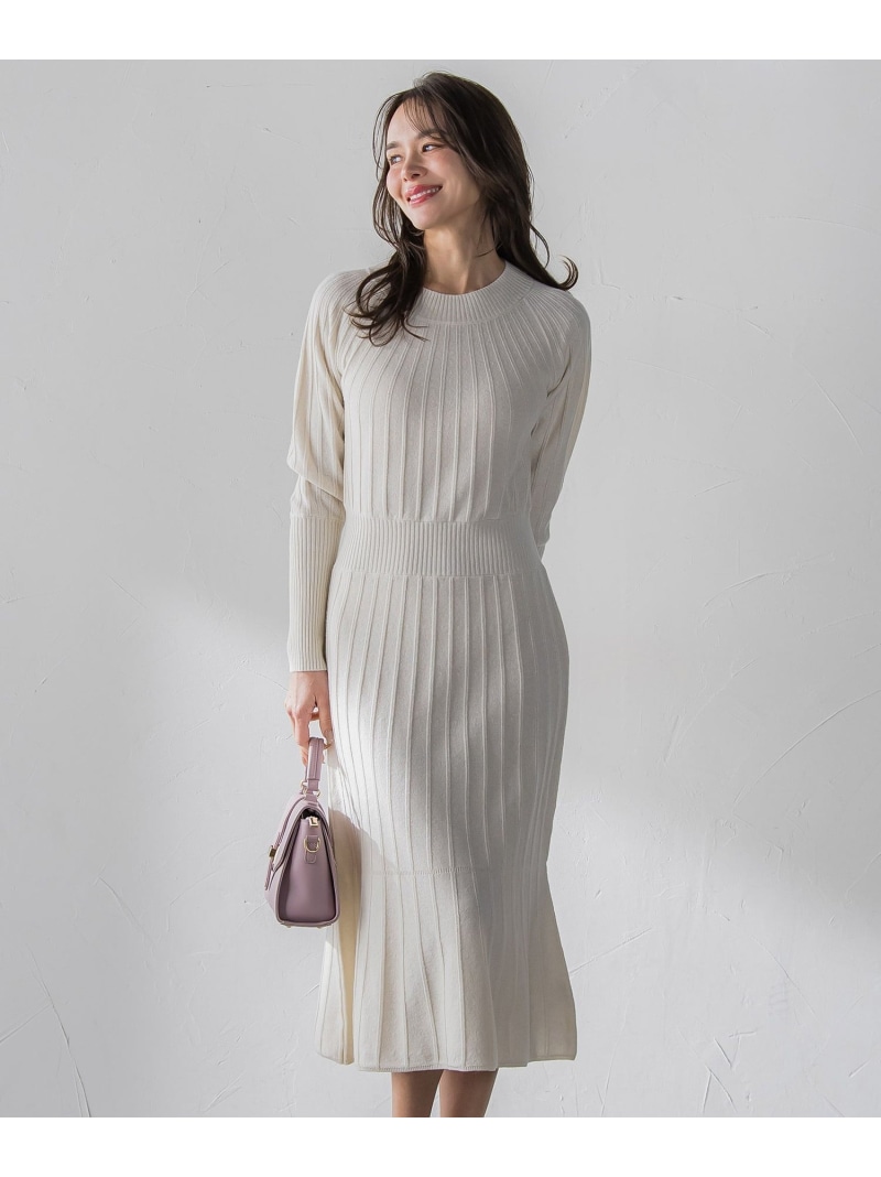 【SALE／50%OFF】ニットワンピース Viaggio Blu ビアッジョブルー ワンピース・ドレス ワンピース ブルー ホワイト ブラック【RBA_E】【送料無料】[ Fashion]