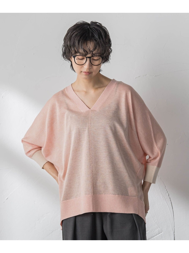 【SALE／30%OFF】LEVITA色彩設計Vネックドルマンニットプルオーバー MAYSON GREY メイソングレイ トップス 編み物 青み 白いこと オレンジ色 赤銅色【RBA_E】【貨物輸送無料】[ Fashion]
