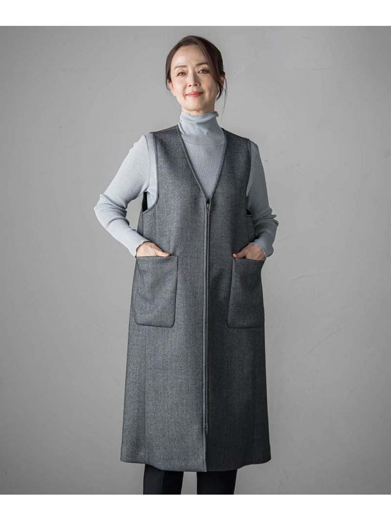 【SALE／50%OFF】【大きいサイズ】ウールツイードボンディングジャンスカ la.f... ラ・エフ ワンピース・ドレス ワンピース ブラック【RBA_E】【送料無料】[ Fashion]｜JAVA ONLINE