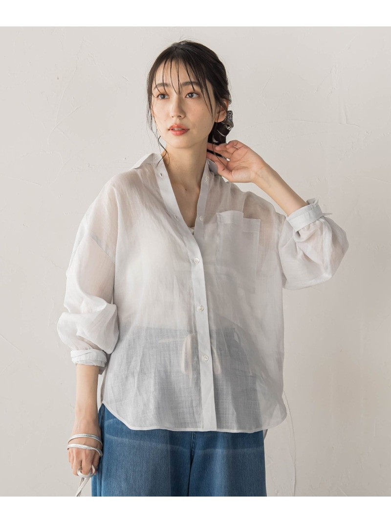 【SALE／30%OFF】ラミーシャツ Droite lautreamont ドロワット・ロートレアモン トップス シャツ・ブラウス ブルー ホワイト グリーン【RBA_E】【送料無料】[ Fashion]｜JAVA ONLINE