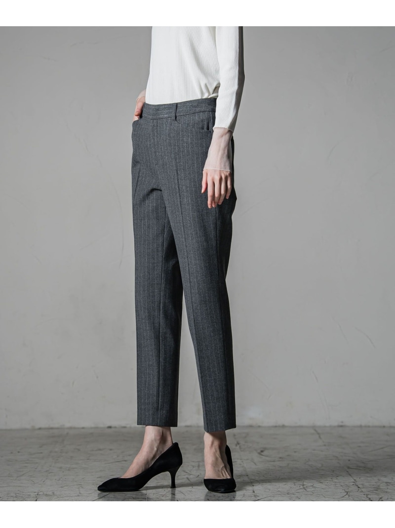 【SALE／60%OFF】【大きいサイズ/セットアップ可/洗濯機で洗える】ソフティナ2WAYストレッチピンストライプテーパードパンツ la.f... ラ・エフ パンツ その他のパンツ グレー ホワイト【RBA_E】【送料無料】[ Fashion]｜JAVA ONLINE