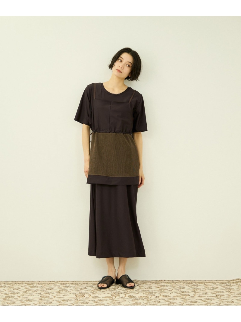 【アンサンブル】UVカットジャージワンピース ビスチェセット VICKY ビッキー ワンピース・ドレス ワンピース ベージュ ブラック ブラウン【送料無料】[ Fashion]