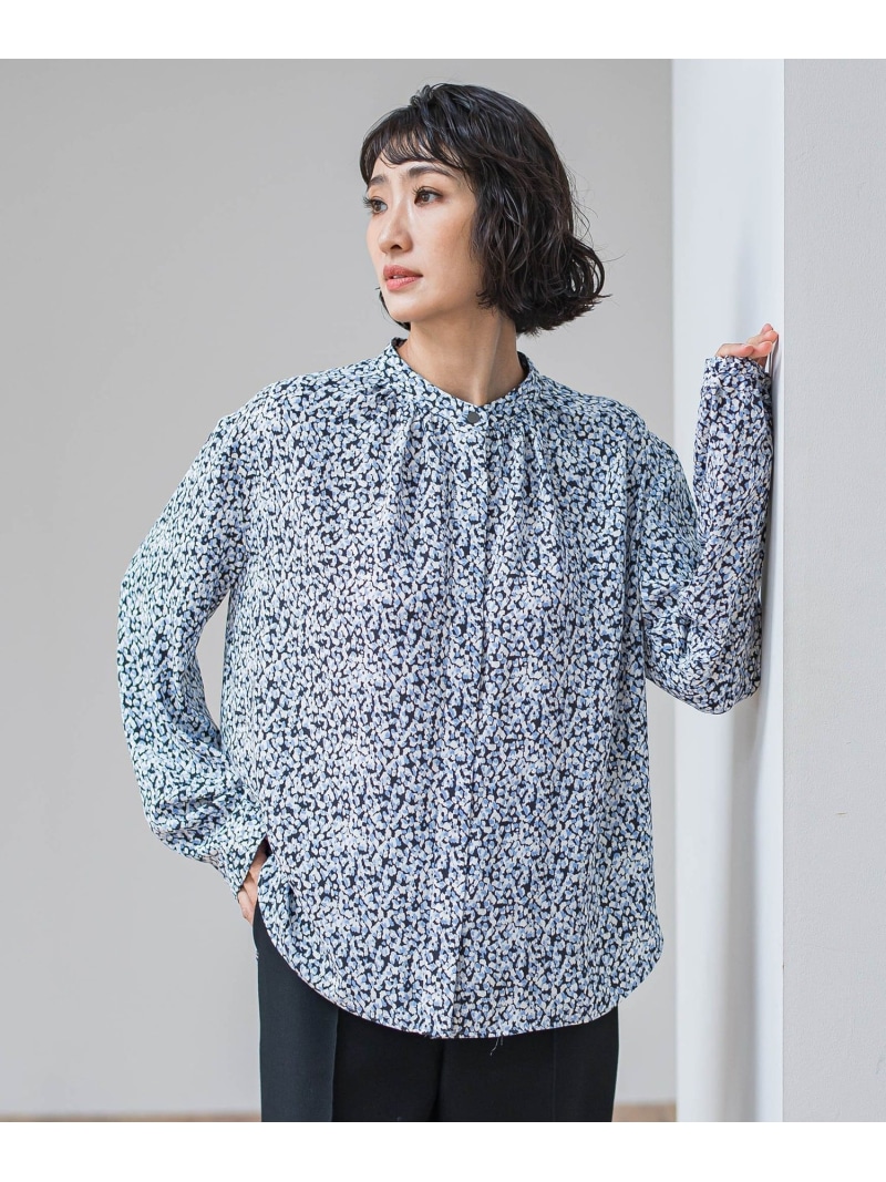 【SALE／50%OFF】【大きいサイズ】くずしドットブラウス la.f... ラ・エフ トップス シャツ・ブラウス イエロー ブルー【RBA_E】【送料無料】[ Fashion]