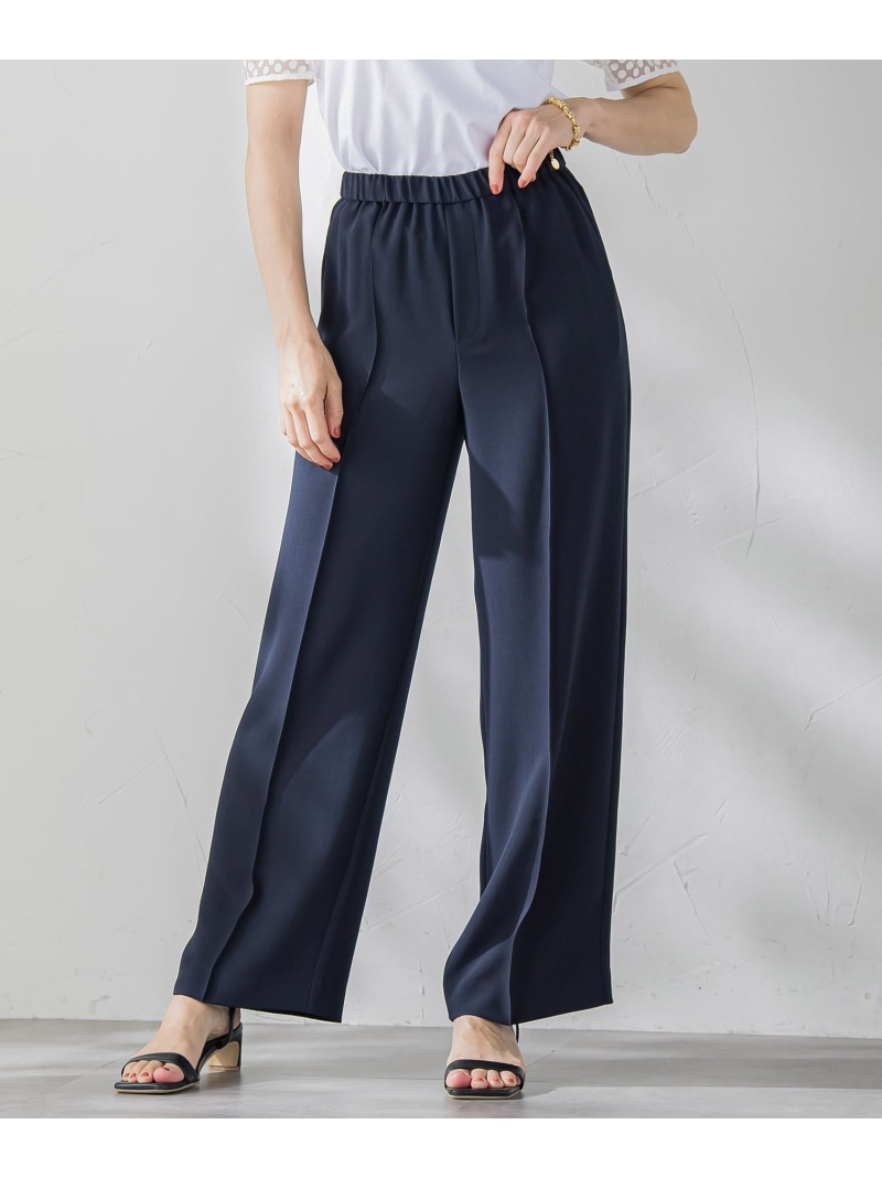 【SALE／40%OFF】【新色追加】接触冷感2WAYストレッチワイドパンツ≪洗濯機で洗える≫ Viaggio Blu ビアッジョブルー パンツ その他のパンツ グリーン ホワイト ネイビー ブラック ブルー【RBA_E】【送料無料】[ Fashion]
